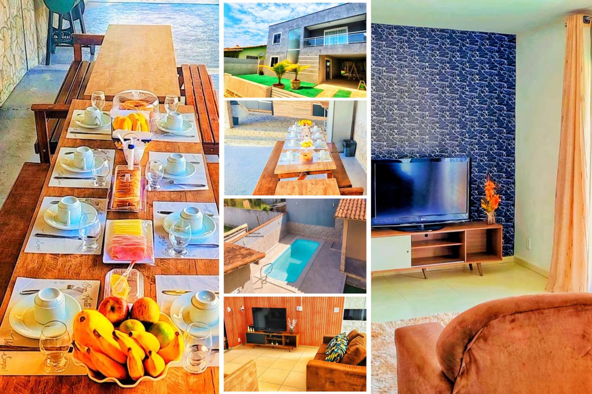Refugio Tropical Casa De Praia Com Piscina Aquecida E 4 Suites E Garagem 3 Carros, 800 Mtrs Da Praia Internet 700 Mbps, Condominio Privado Com Pista De Skate , Quadra De Futevolei , Campos E Quadras De Futebol! كابو فريو المظهر الخارجي الصورة