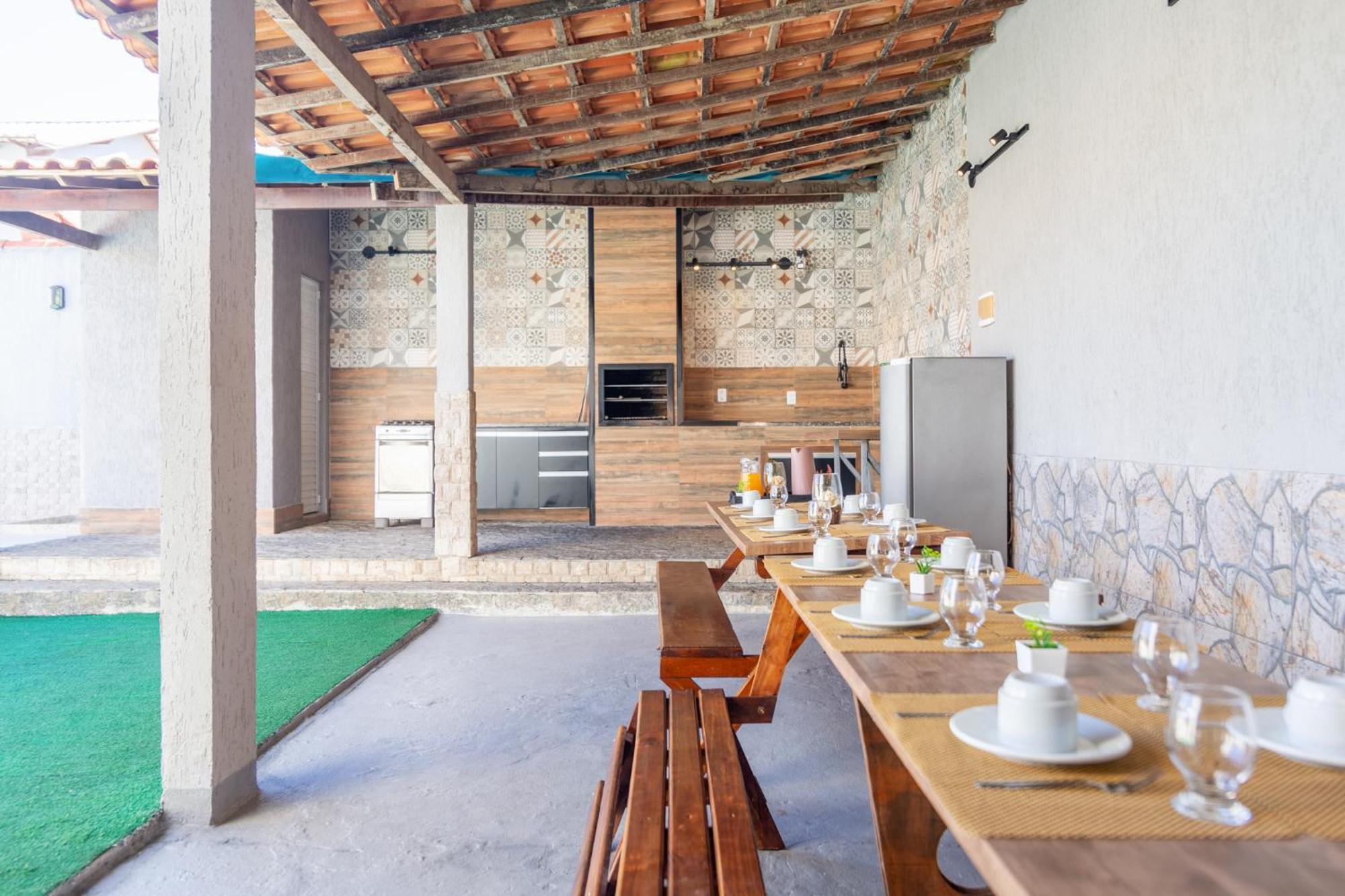 Refugio Tropical Casa De Praia Com Piscina Aquecida E 4 Suites E Garagem 3 Carros, 800 Mtrs Da Praia Internet 700 Mbps, Condominio Privado Com Pista De Skate , Quadra De Futevolei , Campos E Quadras De Futebol! كابو فريو المظهر الخارجي الصورة