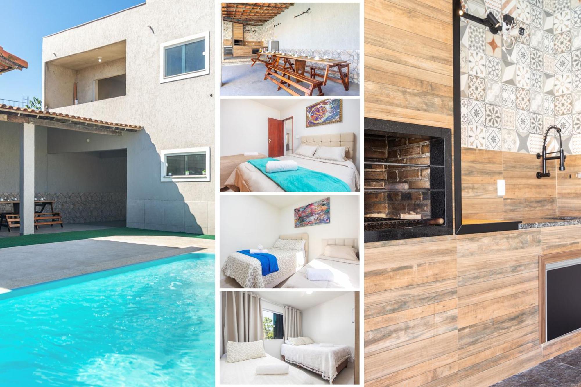Refugio Tropical Casa De Praia Com Piscina Aquecida E 4 Suites E Garagem 3 Carros, 800 Mtrs Da Praia Internet 700 Mbps, Condominio Privado Com Pista De Skate , Quadra De Futevolei , Campos E Quadras De Futebol! كابو فريو المظهر الخارجي الصورة